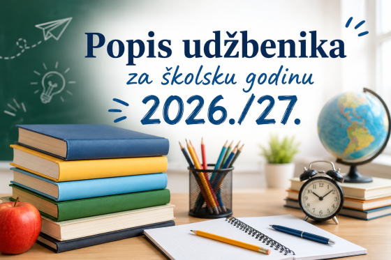 POPIS UDŽBENIKA ZA ŠKOLSKU GODINU 2026./2027.
